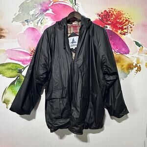 Men's Misty Harbor Blue Padded Insulated Rain Snow Jacket Size 2X Vintage